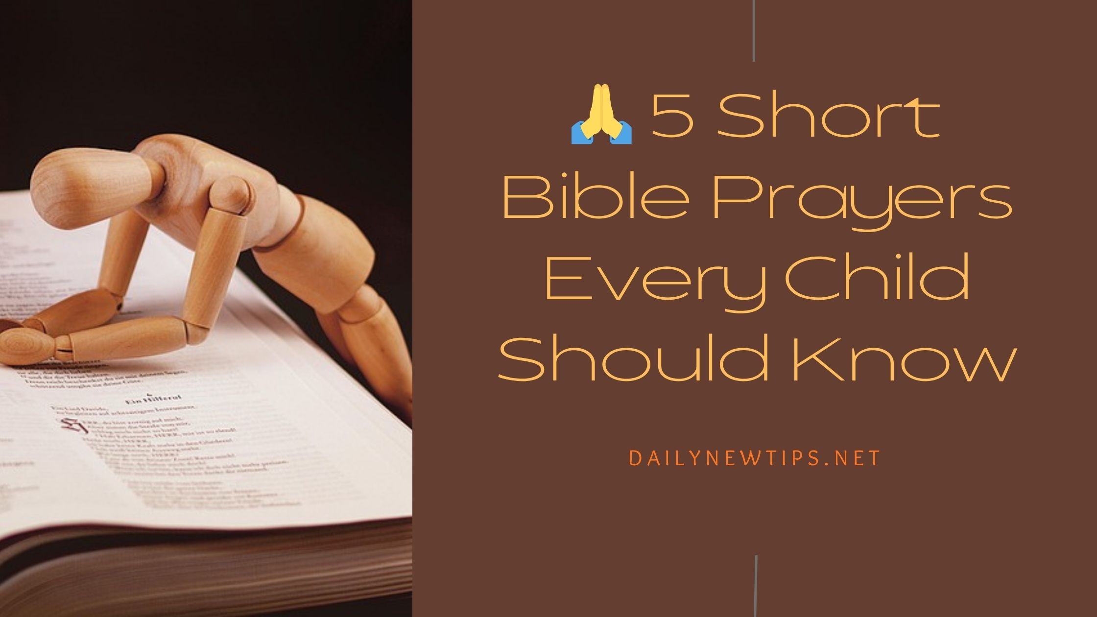 ๐ 5 Short Bible Prayers Every Child Should Know