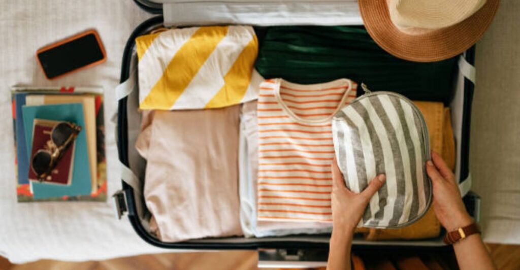 • Smart packing tips for stress-free travel with organized suitcase and essentials