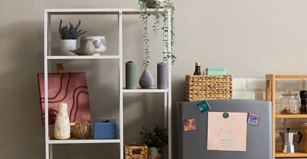 Green indoor plants and cotton curtains creating a fresh and naturally cool summer home environment.