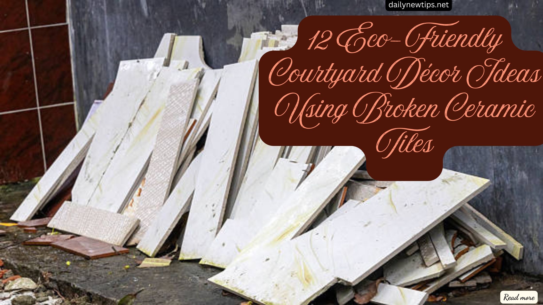 12 Eco-Friendly Courtyard Décor Ideas Using Broken Ceramic Tiles