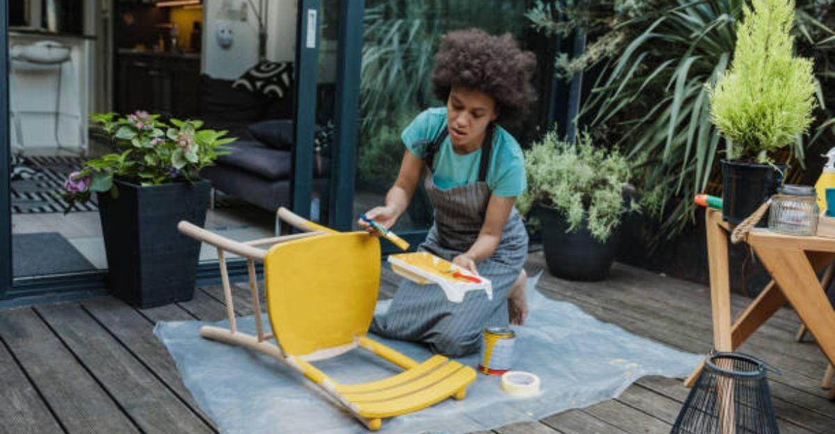 Organic home garden featuring companion planting, recycled containers, and natural pest control methods.