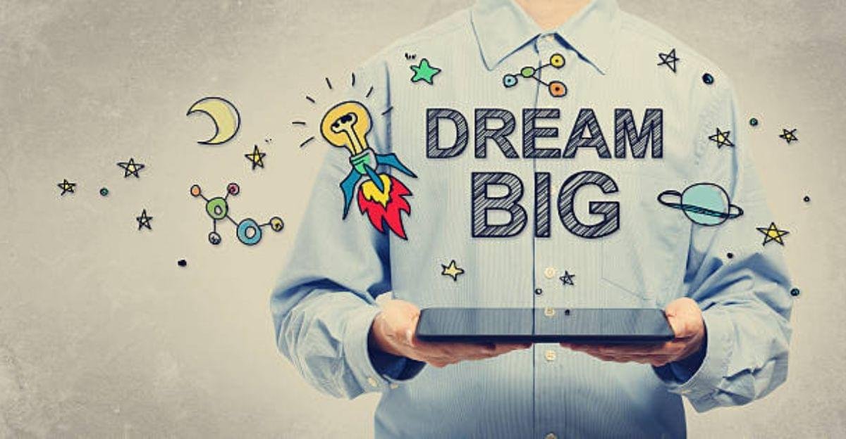 Individual climbing a staircase toward a bright goal, representing the proven steps to turn dreams into reality.
