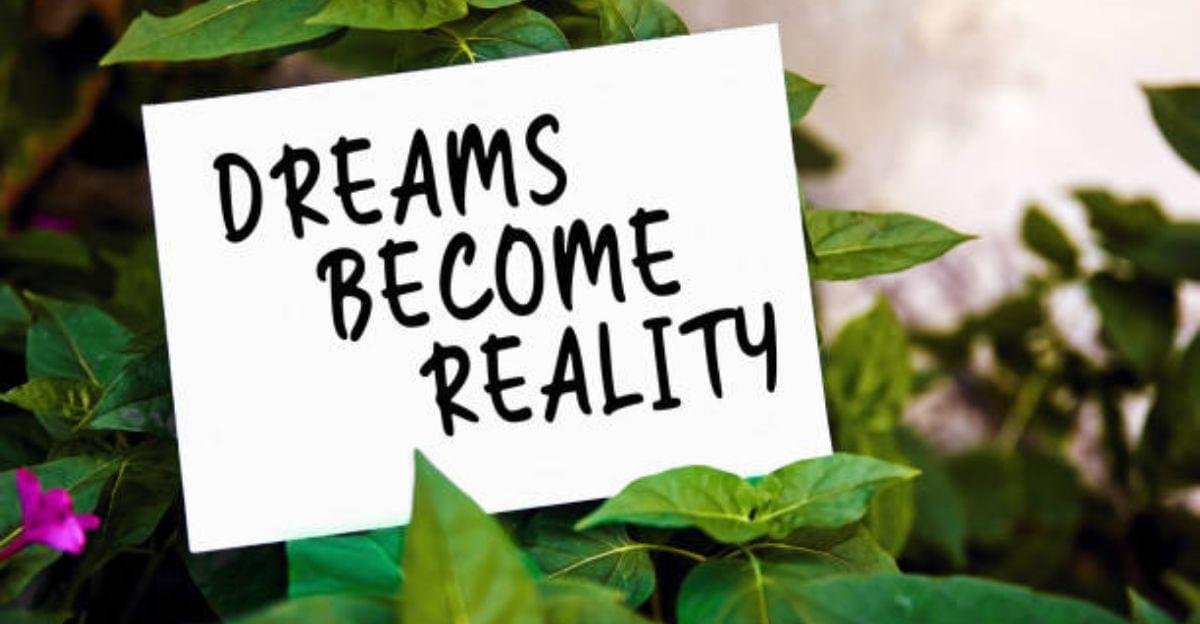 Vision board with written goals, motivational quotes, and daily action plans for achieving success.