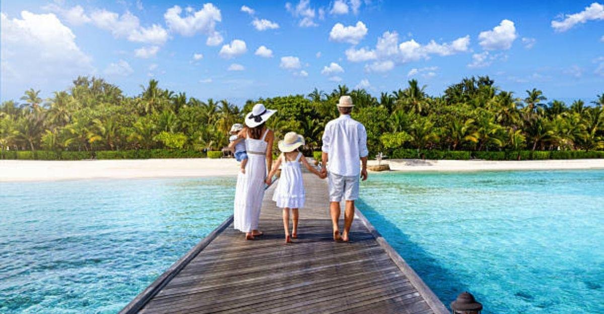 Happy family enjoying a professional photoshoot in a natural setting