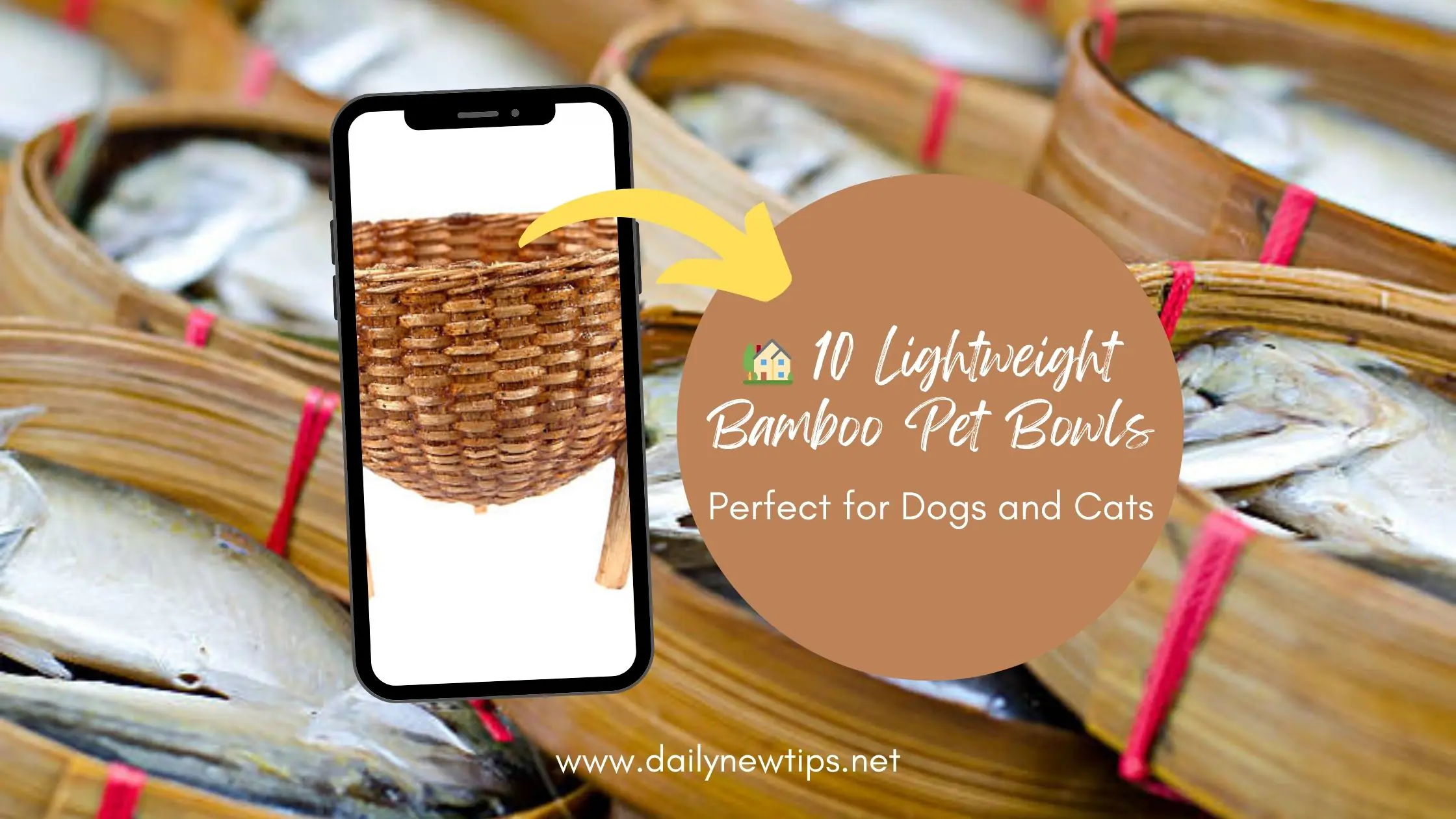 🏡 10 Lightweight Bamboo Pet Bowls Perfect for Dogs and Cats