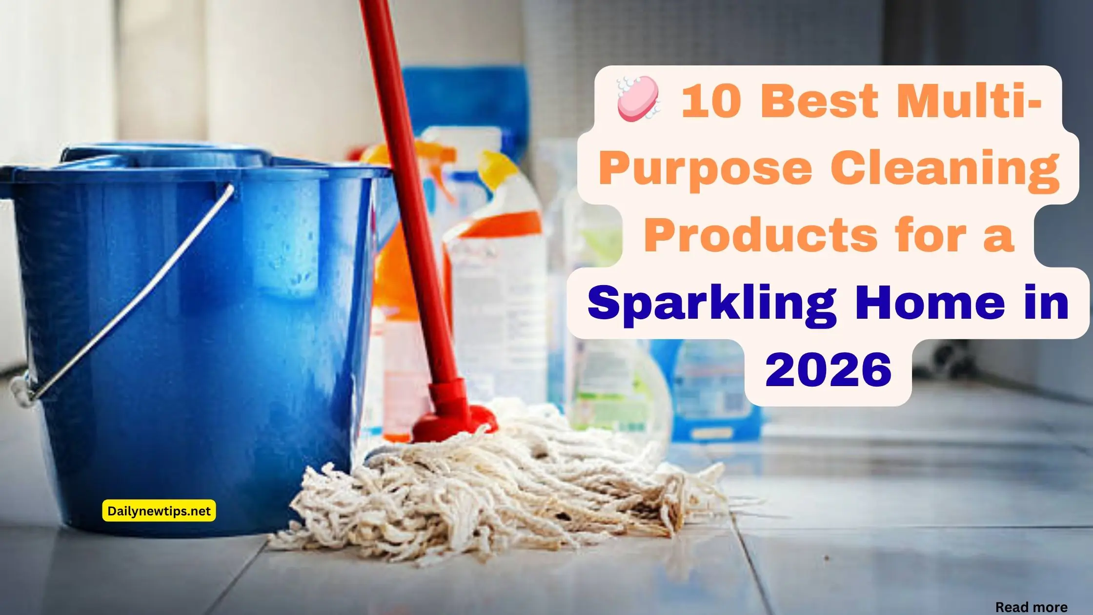 Multi-purpose cleaning products arranged for home cleaning in 2026