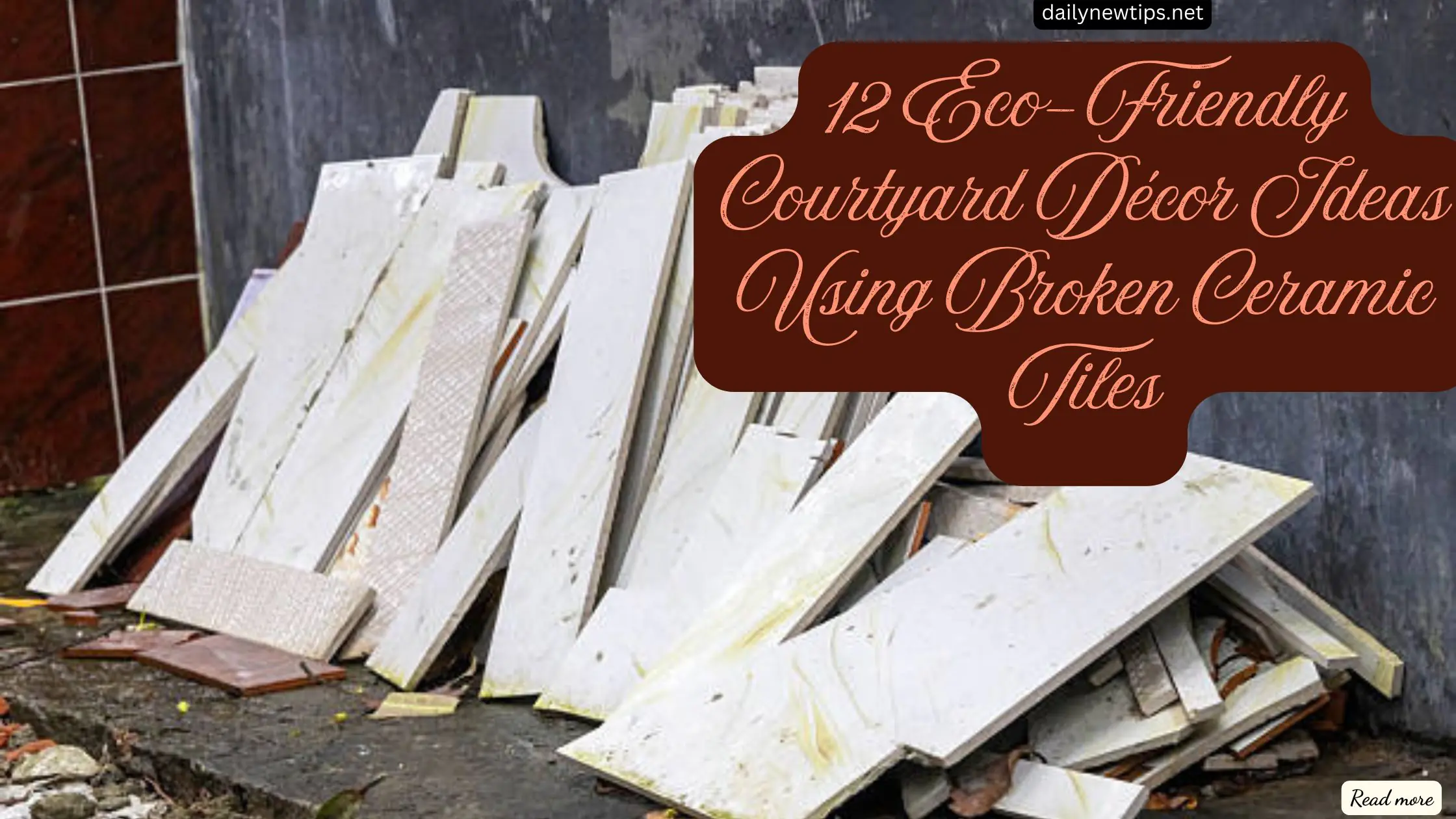 12 Eco-Friendly Courtyard Décor Ideas Using Broken Ceramic Tiles