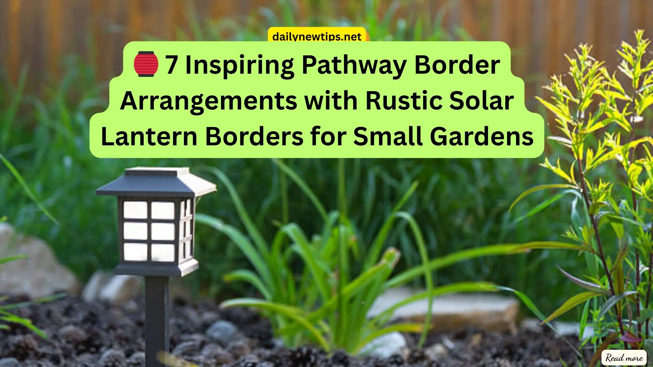 🏮 7 Inspiring Pathway Border Arrangements with Rustic Solar Lantern Borders for Small Gardens